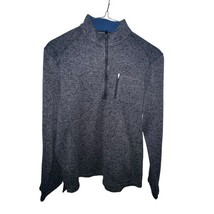 Woolrich 1/4 Zip Knit Fleece Polyester Pullover Sweater Men&#39;s XL Charcoa... - $14.21