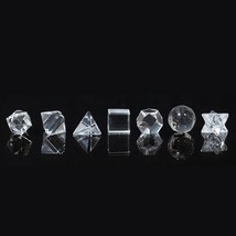 Crystal Quartz Platonic Solid Sacred Geometry Healing 7 Pieces Set - $20.89