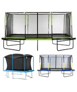 Large Rectangle Gymnastics Trampoline Set &amp; Enclosure Net for Backyard O... - $16,765.92 MXN+