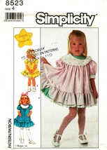 Child&#39;s DRESS Vintage 1988 Simplicity Pattern 8523 Size 4 UNCUT - £11.94 GBP