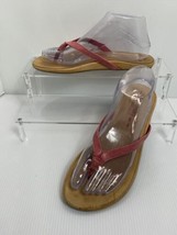 OluKai Sandals Women&#39;s Sz 8 Hulali Leather Flat Slide On Pink - £22.15 GBP