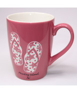 Hunting Island SC Sand And Beach Sandles Coffee Mug Tea Cup Pink And White - £8.41 GBP