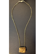 Handcrafted Necklace, Topaz, Gold, Brown glass stones w/glass seed &amp; bug... - $19.80