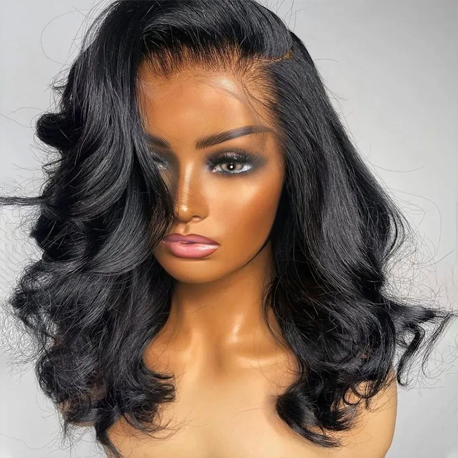 Body Wave Bob Wig 4x4 Brazilian Glueless wig For Women Human Hair Preplucked - £68.73 GBP+