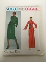 Vogue Paris Original Sewing Pattern Christian Dior 1340 Vintage Dress 1970&#39;s 10 - £27.88 GBP