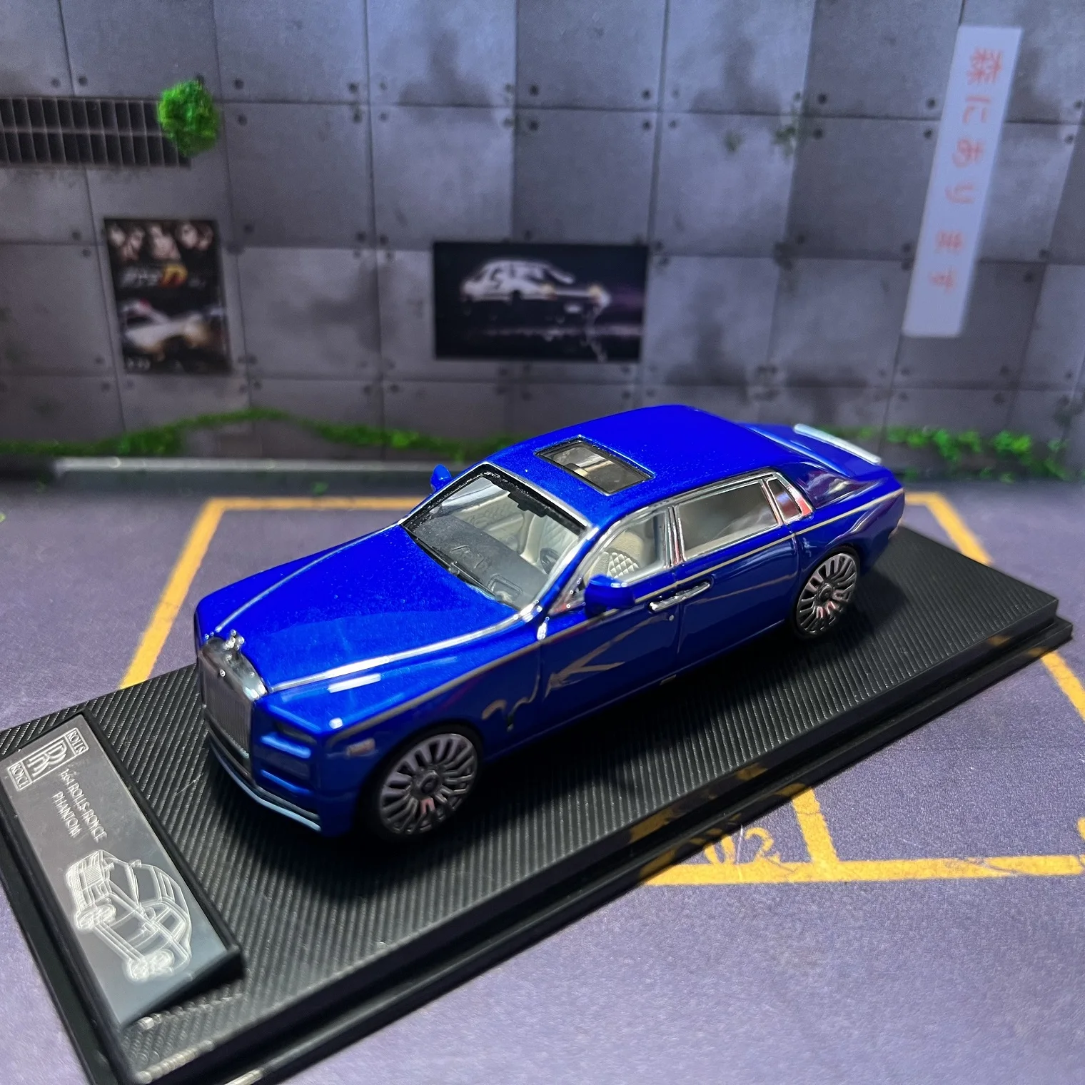 1/64 Smallcarart Rolls Royce Phantom Generation Diecast Model Car The-blue - $44.32