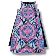 Vince Camuto Dress Size 2 A-Line Dress Sleeveless Multicolor Medallion P... - £29.10 GBP