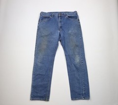 Vintage 90s Lee Mens 36x32 Distressed Bootcut Denim Jeans Pants Blue Cot... - £35.57 GBP