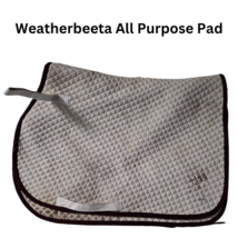 Weatherbeeta All Purpose Saddle Pad White Black Binding Ugly Greatness USED image 4