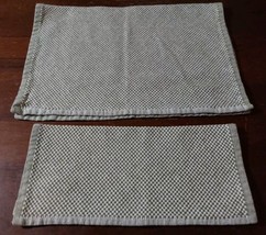 JC Penny Home Bathroom Kitchen Hand Towel Wash Rag Green Check 2pc - £10.62 GBP