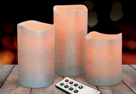 Eternal Living Flameless Candles Flickering LED with Remote Control Real Wax wit - £13.14 GBP