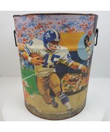 Vintage MAN CAVE Bertels Can Co Wilkes Barre PA Football Players Canister - $12.32