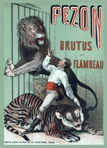 10365.Decoration Poster.Wall Art.Room interior.Pezon Brutus lion tiger tamer - £13.02 GBP+