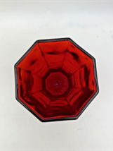 Independence Octagonal Ruby Red Iced Tea 6&quot; Tall 9 Oz AMBERINA SHOWS THR... - $21.04
