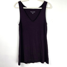 Soft Surroundings Tunic Tank Top Womens M Sleeveless Purple Jersey Knit Stretch - £9.98 GBP