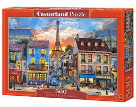 500 Piece Jigsaw Puzzle, Streets of Paris, France, Eiffel Tower, European - $627.56 MXN