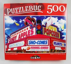 Puzzlebug Jigsaw Puzzle Carnival Concession Stand Candy Apples Sno-Cones 500pc - £3.06 GBP