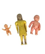 Vintage Renwal Plastic Dolls Some Jointed Lot of 4 wtih Wood Baby Seat - $516.68 MXN