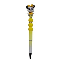 Minnie Mouse Disney Doorables Beaded Ballpoint Twist Pen Focal Bead Yellow - £9.32 GBP