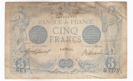 France,5 Francs,1912,Banque de France, P70, VF, Rare-
show original titl... - $101.81