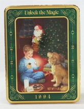 VINTAGE 1994 Oreo Cookie Unlock the Magic Santa Claus Tin Cannister  - $14.84