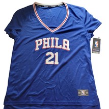 NWT Fanatics Joel Embiid Philadelphia 76ers Jersey shirt Blue large - $35.00