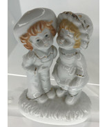Vintage Dating Couple Gold Trim 5&quot; Tall  3.5” Wide Figurine - £4.62 GBP