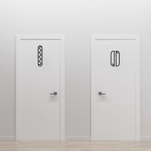 Toilet Door Sign Sticker - Creative Wall Door Decals for Restroom - Figu... - £7.77 GBP+