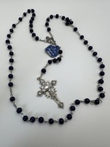 Fatima Blue Silver Rosary - £12.61 GBP