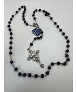Fatima Blue Silver Rosary - £12.42 GBP