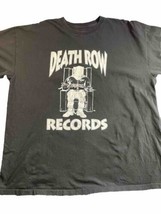 Death Row Records T-Shirt Mens 2XL Black White Music Rap Graphic Adult Tee - $10.67