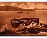 Golden Gate and Fort Point San Francisco California CA UNP Sepia DB Post... - $3.91