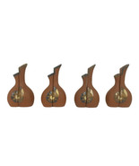 Gom Viet Fine Art Pottery or Ceramic 4 Mini Small Bookends Vietnam Moder... - $34.89 CAD