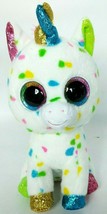 Ty Beanie Boos Harmonie Unicorn Glitter Eyes Plush Stuffed Animal  2018 10.5&quot; - £19.78 GBP