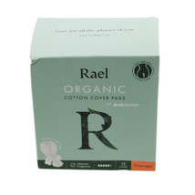 Rael, Organic Cotton Cover Pads, Overnight, 10 Count Distressed Package - £8.67 GBP