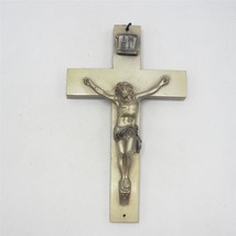 Vintage Calco Metallo Gesù Croce Crocifisso - $74.19