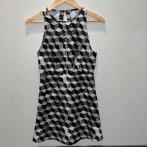 RVCA steady, printed grayscale dress with open back size extra small - £15.34 GBP