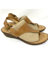 Born Brown Leather Thong Sandals Size 7M - $37.99