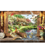 cottage country farm animals ducks flowers garden ceramic tile mural bac... - $79.54 CAD+