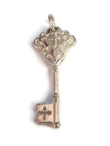 Silver Tone Religious Cross Skeleton Key Style Fashion Mini Pendant - £12.36 GBP