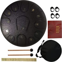 Steel Tongue Drum, Drum 13 Notes - 12 Inches Drum, C Key, Yoga Meditation. - £72.71 GBP