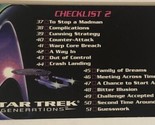 Star Trek Generations Widevision Trading Card #72 Checklist - $2.48