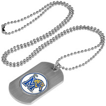 Memphis Tigers Dog Tag Necklace with a embedded collegiate medallion - £11.99 GBP
