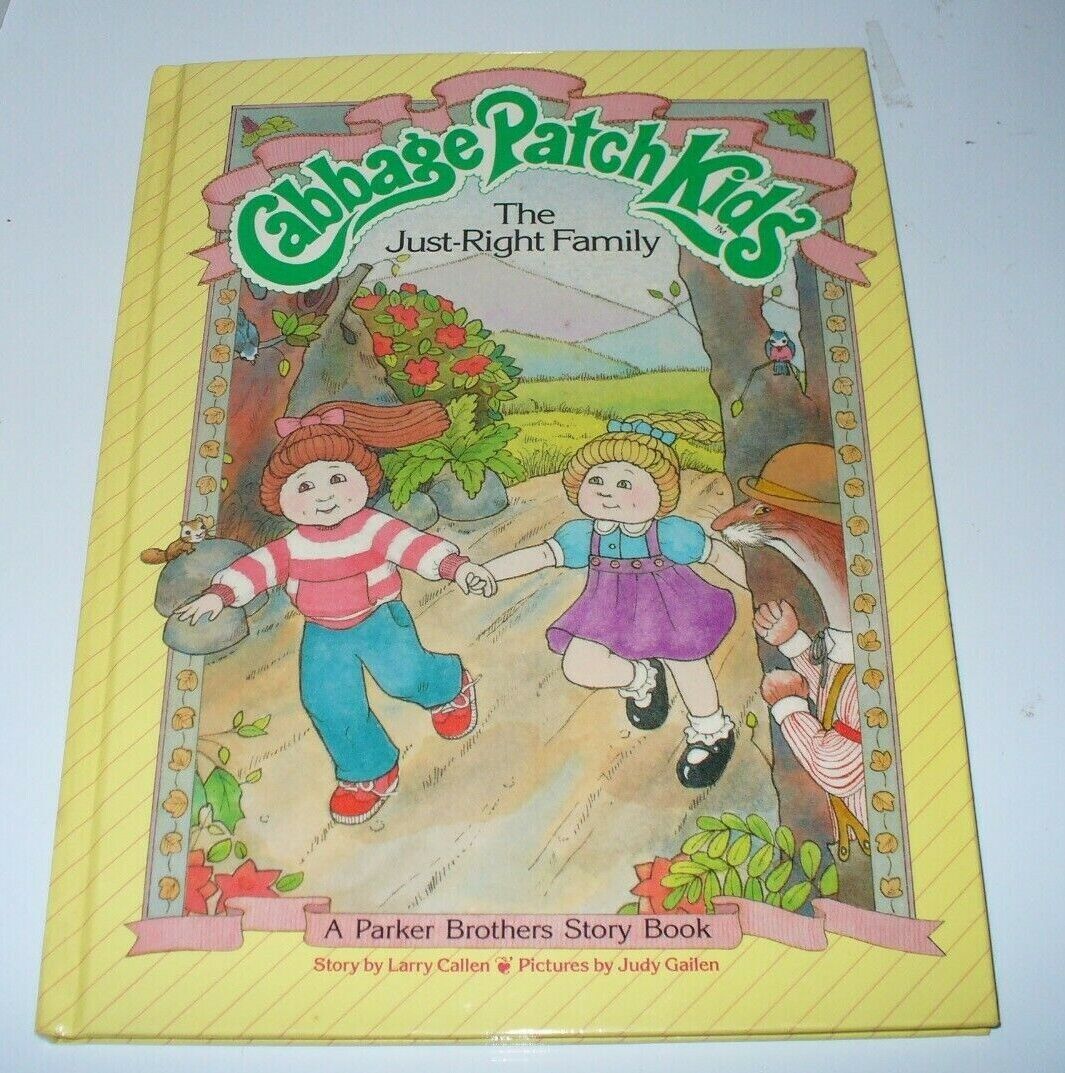 1984 Vintage Cabbage Patch Kids The Just-Right Family Hardcover Book Col... - $5.94