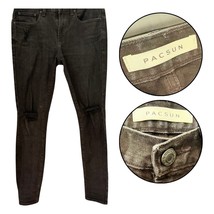 PacSun Men&#39;s Distressed Jeans Dark Wash Size 29x30 Skinny Fit Tattered - $19.80