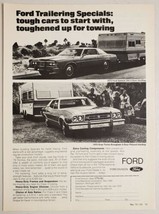 1973 Print Ad Ford Galaxie &amp; Gran Torino Brougham Pull Travel Trailers - £11.66 GBP