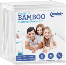 Bamboo Mattress Protector Waterproof Matress Bed Cover Soft Noiseless Fitted Dee - £27.86 GBP+