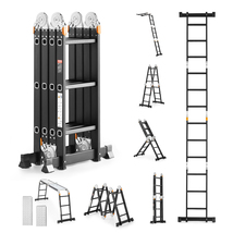 VEVOR Multi-Purpose Folding Ladder, 7-in-1 Tall, A Frame 3 Step 330 lbs ... - $117.90