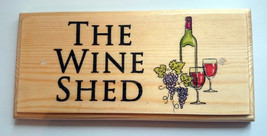 The Wine Shed - Plaque / Sign - Workshop Alcohol Garage Room Door Dad Gr... - $12.46