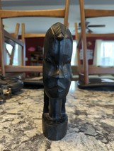 African bust hand carved Ebony Or Iron Wood carving figurine statuette G... - $21.78
